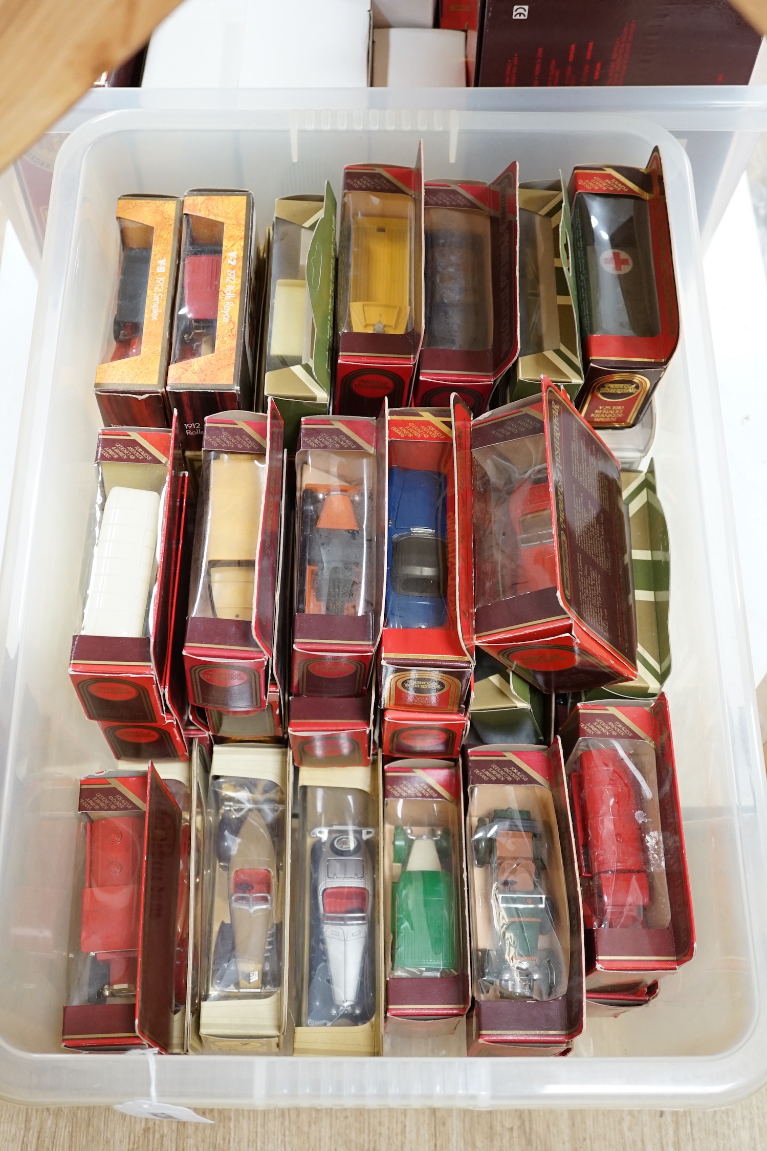 Ninety-five boxed Matchbox Models of Yesteryear, in a variety of different Matchbox era boxes
